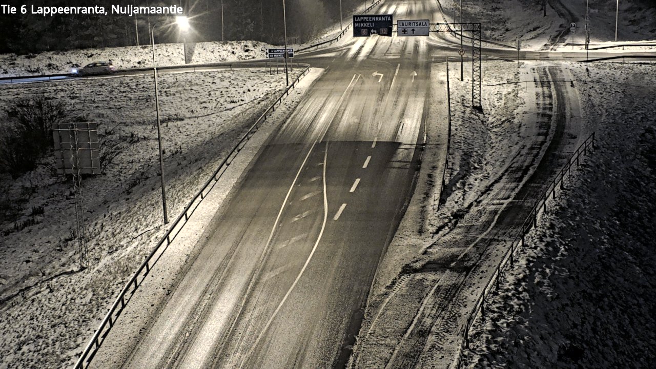Weather Camera Image Road 6 Lappeenranta, Nuijamaantie, Lappeenranta, Etelä-Karjala
