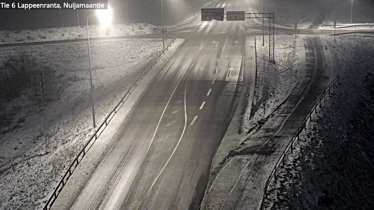 Weather Camera Image Road 6 Lappeenranta, Nuijamaantie, Lappeenranta, Etelä-Karjala