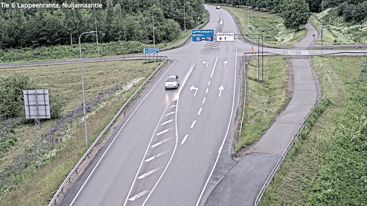 Weather Camera Image Road 6 Lappeenranta, Nuijamaantie, Lappeenranta, Etelä-Karjala