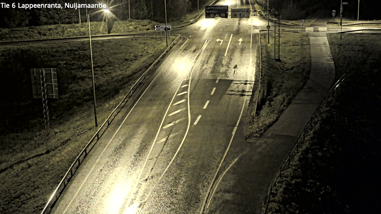 Weather Camera Image Road 6 Lappeenranta, Nuijamaantie, Lappeenranta, Etelä-Karjala