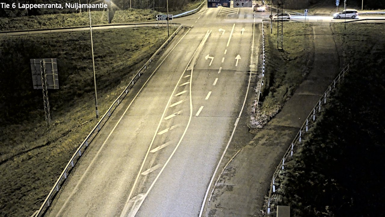 Weather Camera Image Väg 6 Villmanstrand, Nuijamaantie, Lappeenranta, Etelä-Karjala