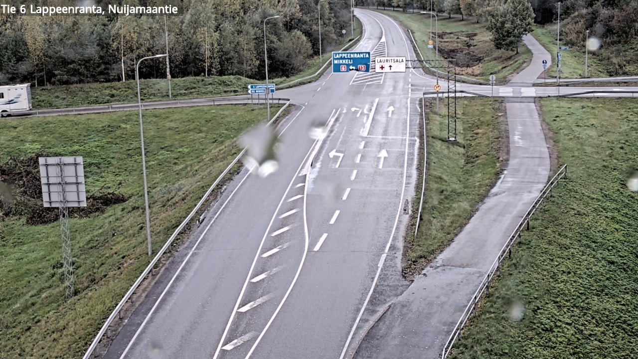 Weather Camera Image Road 6 Lappeenranta, Nuijamaantie, Lappeenranta, Etelä-Karjala