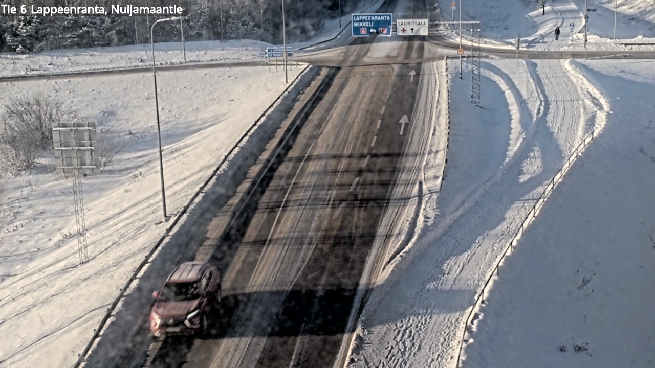 Weather Camera Image Road 6 Lappeenranta, Nuijamaantie, Lappeenranta, Etelä-Karjala