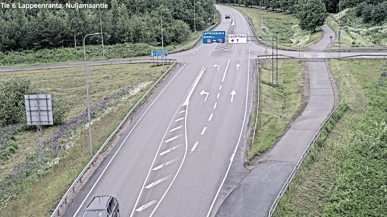 Weather Camera Image Road 6 Lappeenranta, Nuijamaantie, Lappeenranta, Etelä-Karjala