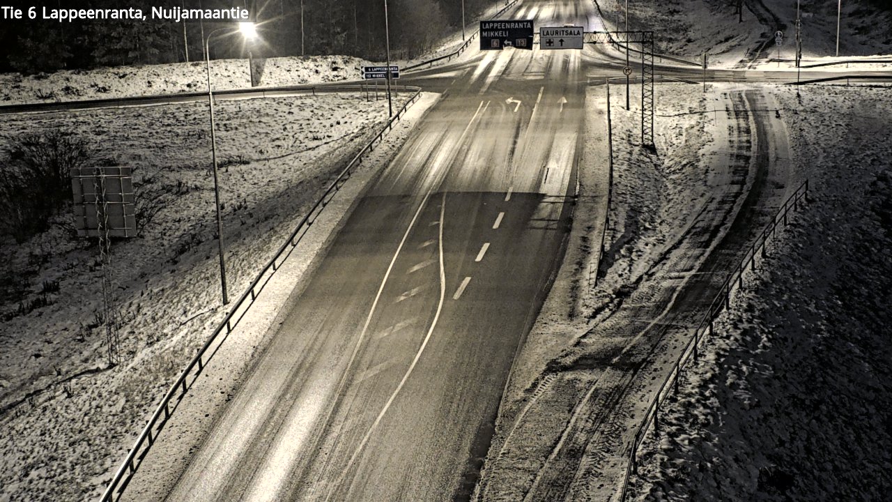 Weather Camera Image Road 6 Lappeenranta, Nuijamaantie, Lappeenranta, Etelä-Karjala