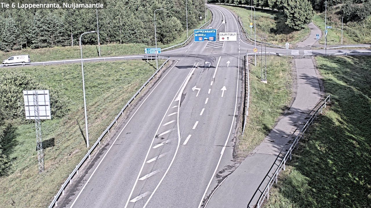 Weather Camera Image Road 6 Lappeenranta, Nuijamaantie, Lappeenranta, Etelä-Karjala