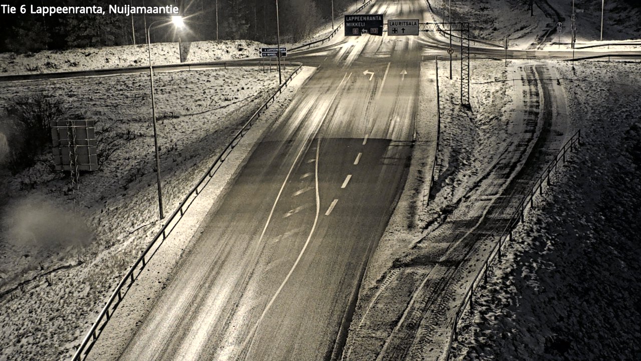 Weather Camera Image Road 6 Lappeenranta, Nuijamaantie, Lappeenranta, Etelä-Karjala