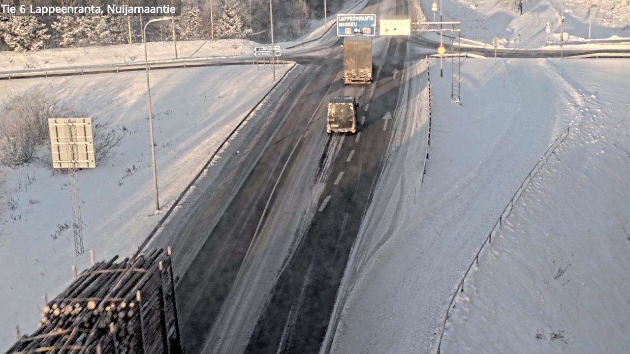 Weather Camera Image Road 6 Lappeenranta, Nuijamaantie, Lappeenranta, Etelä-Karjala