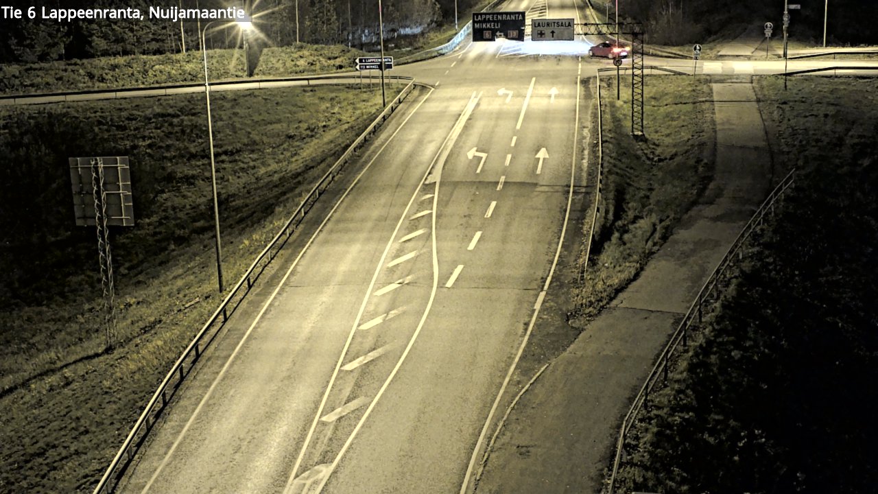Weather Camera Image Väg 6 Villmanstrand, Nuijamaantie, Lappeenranta, Etelä-Karjala
