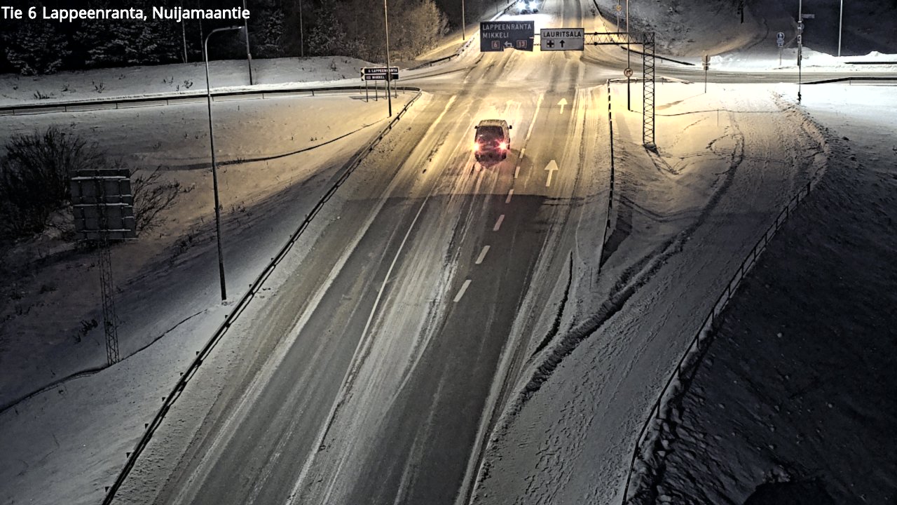 Weather Camera Image Väg 6 Villmanstrand, Nuijamaantie, Lappeenranta, Etelä-Karjala