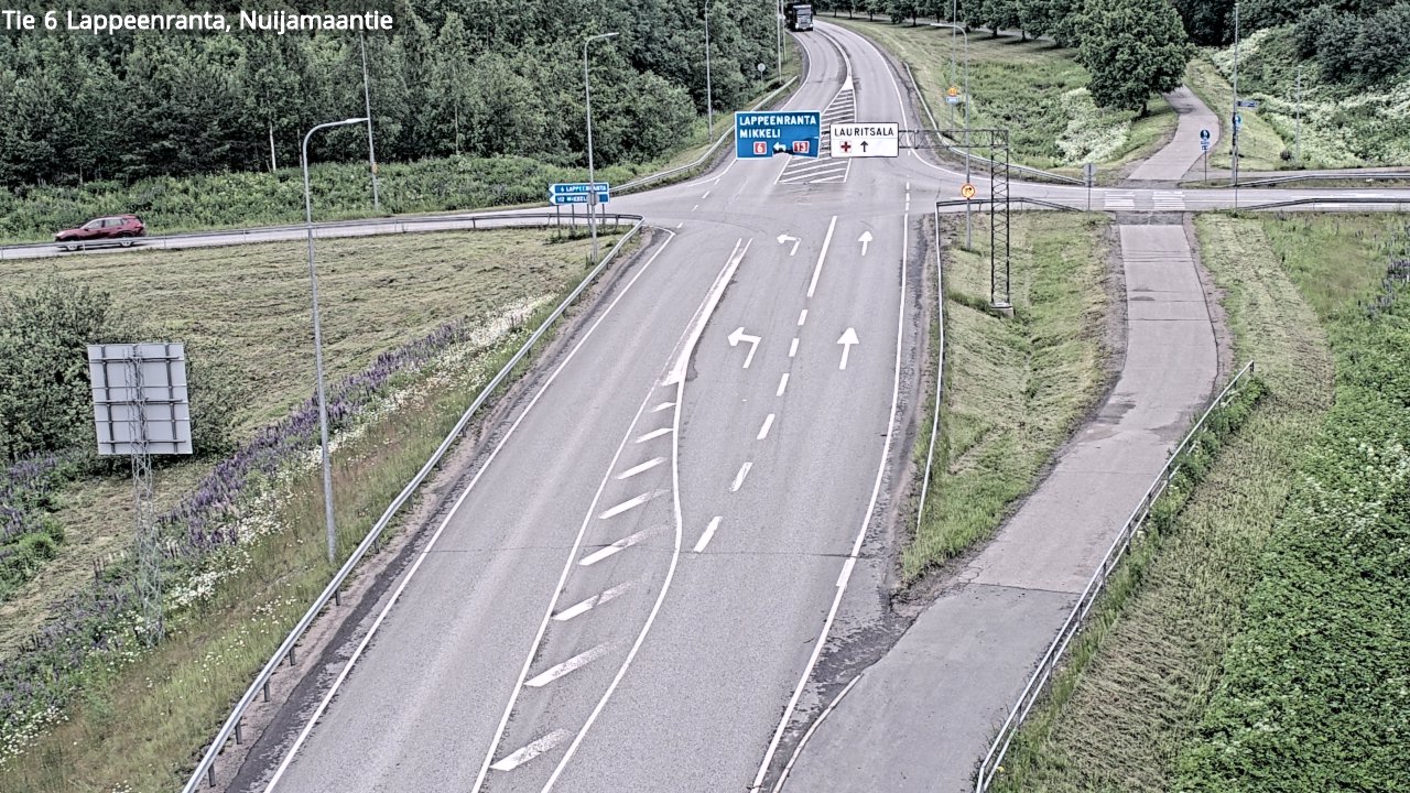 Weather Camera Image Road 6 Lappeenranta, Nuijamaantie, Lappeenranta, Etelä-Karjala