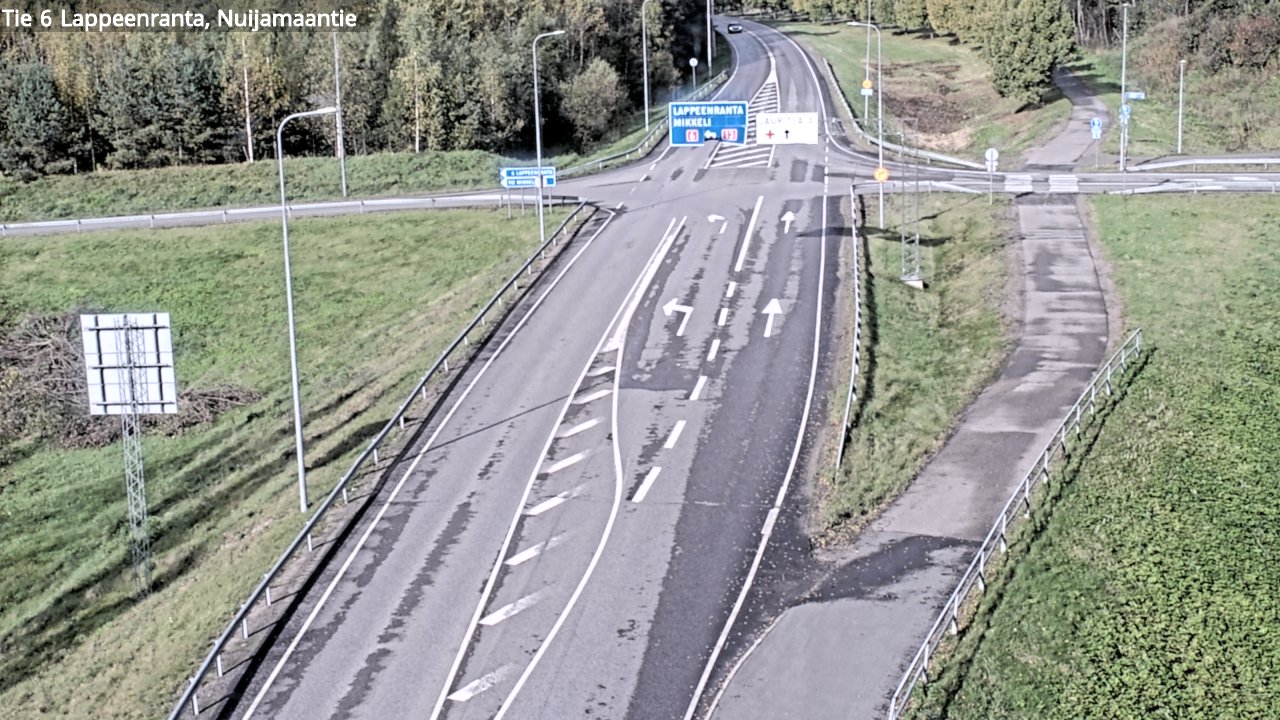 Weather Camera Image Road 6 Lappeenranta, Nuijamaantie, Lappeenranta, Etelä-Karjala