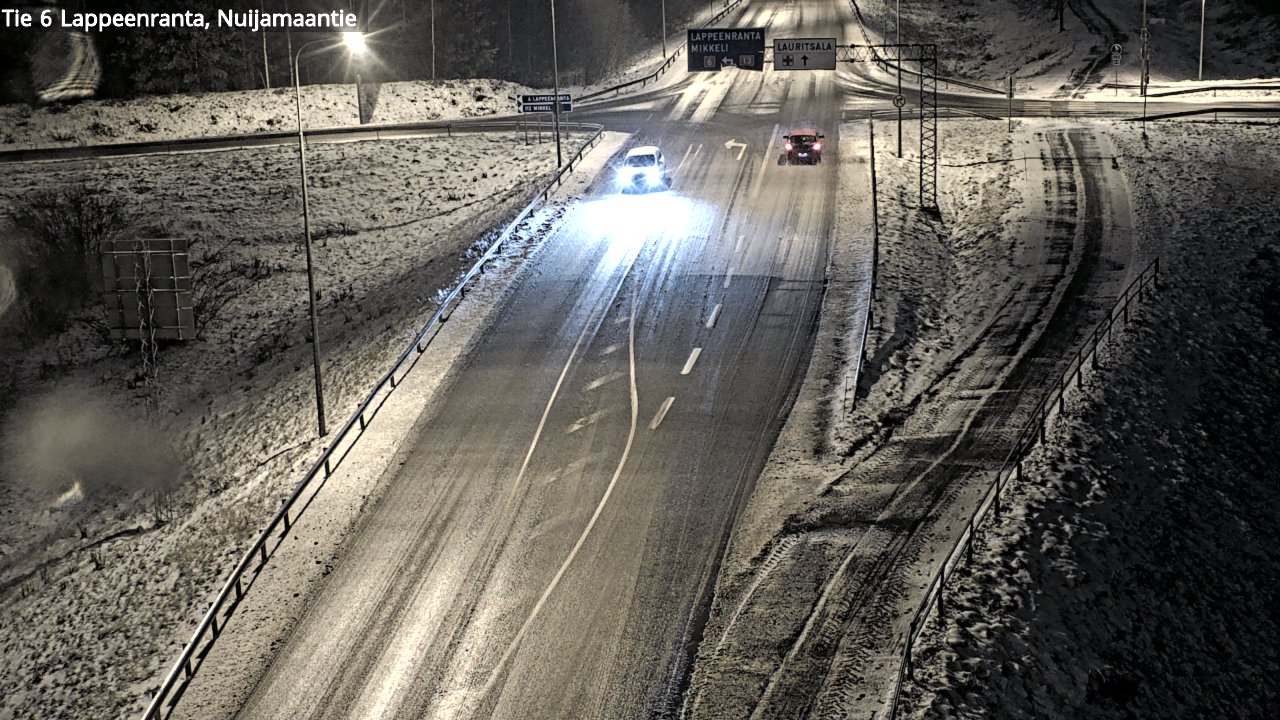 Weather Camera Image Road 6 Lappeenranta, Nuijamaantie, Lappeenranta, Etelä-Karjala