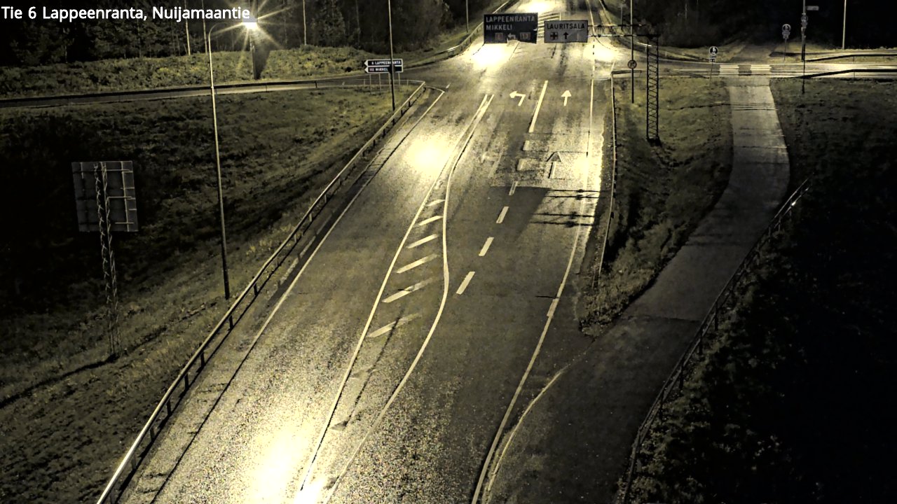 Weather Camera Image Road 6 Lappeenranta, Nuijamaantie, Lappeenranta, Etelä-Karjala