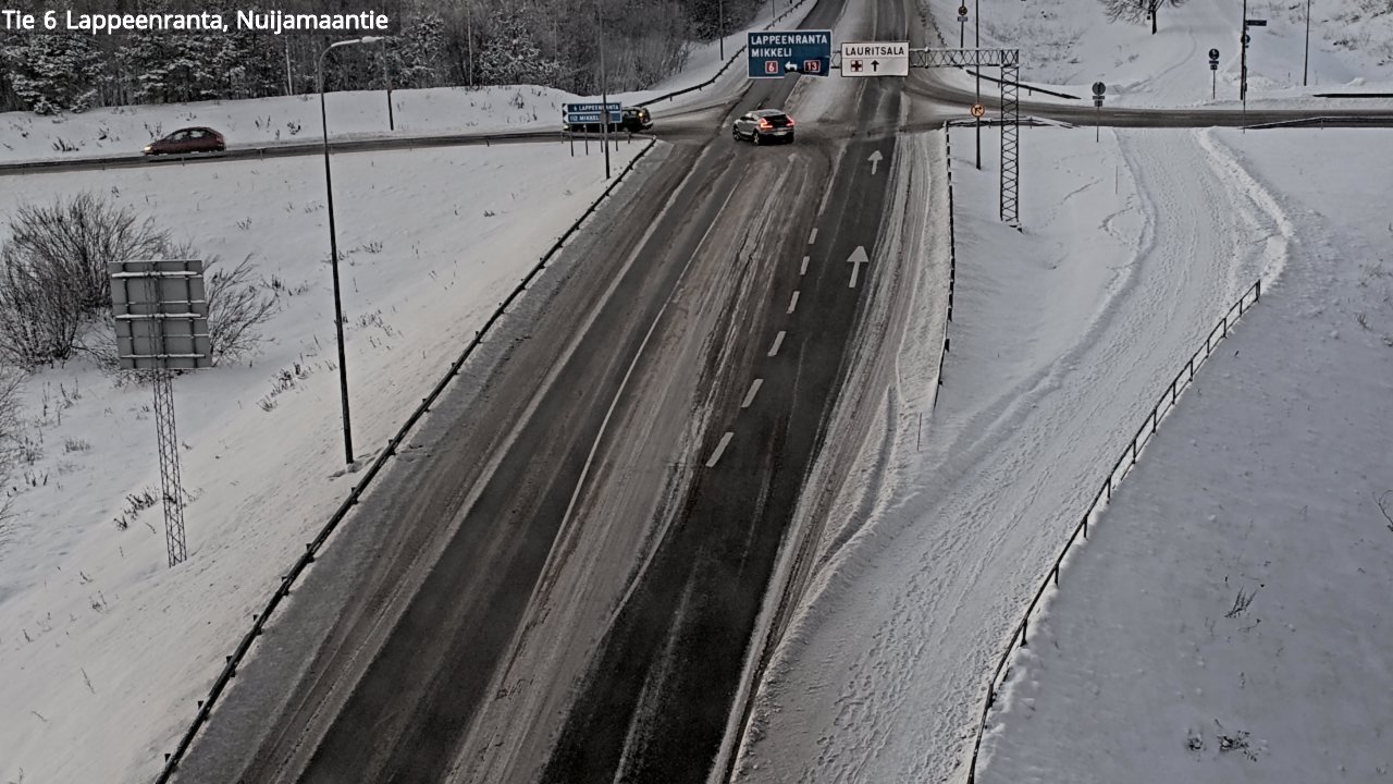 Weather Camera Image Väg 6 Villmanstrand, Nuijamaantie, Lappeenranta, Etelä-Karjala