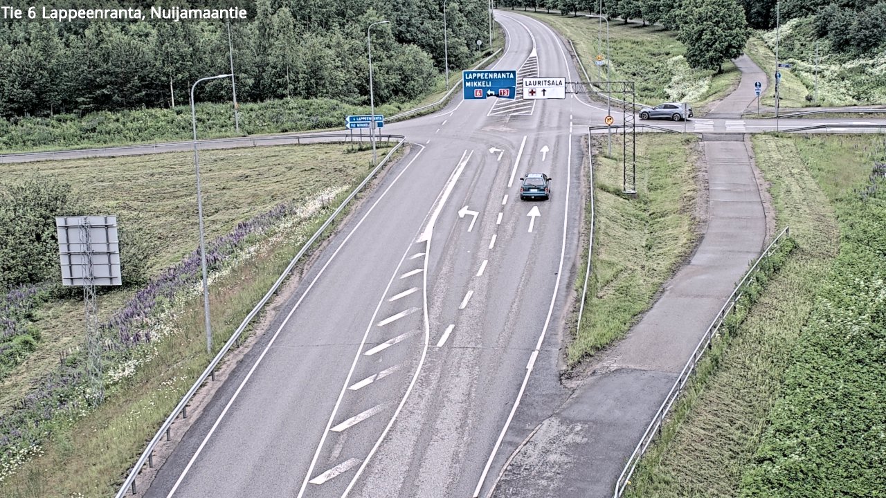 Weather Camera Image Road 6 Lappeenranta, Nuijamaantie, Lappeenranta, Etelä-Karjala