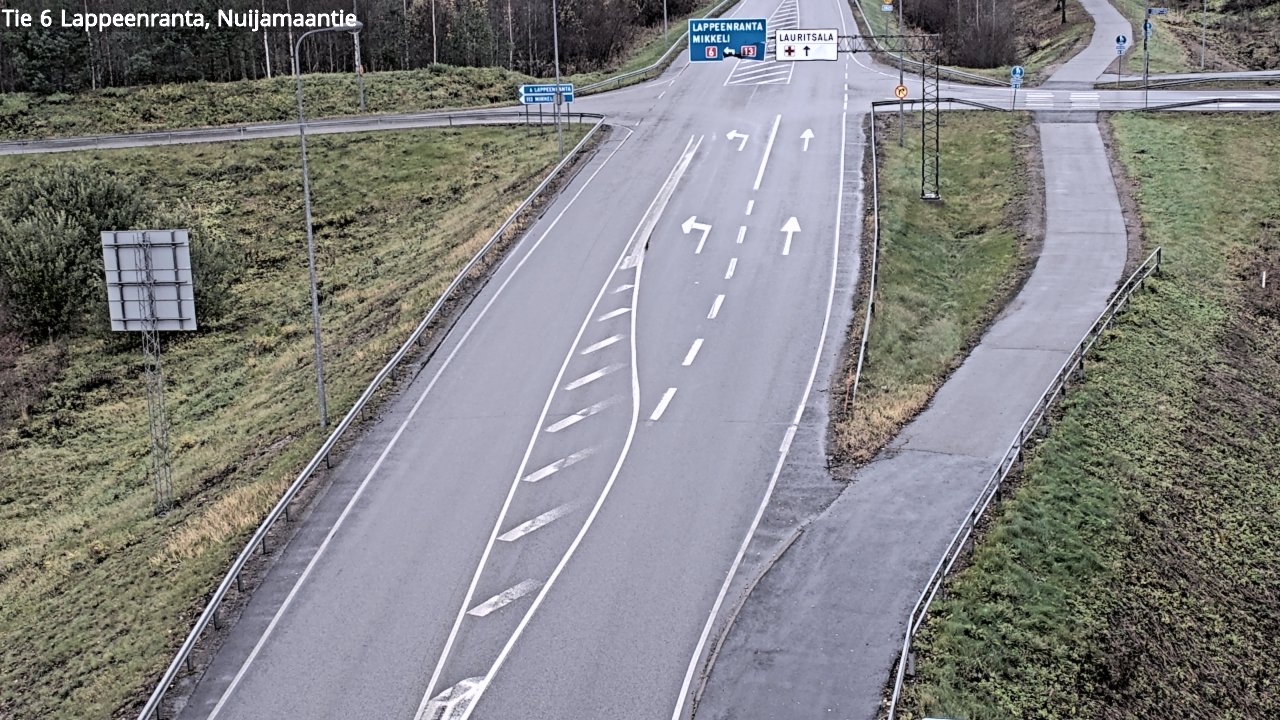 Weather Camera Image Road 6 Lappeenranta, Nuijamaantie, Lappeenranta, Etelä-Karjala
