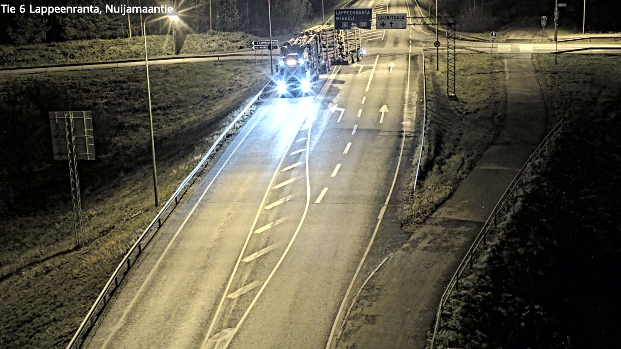 Weather Camera Image Väg 6 Villmanstrand, Nuijamaantie, Lappeenranta, Etelä-Karjala