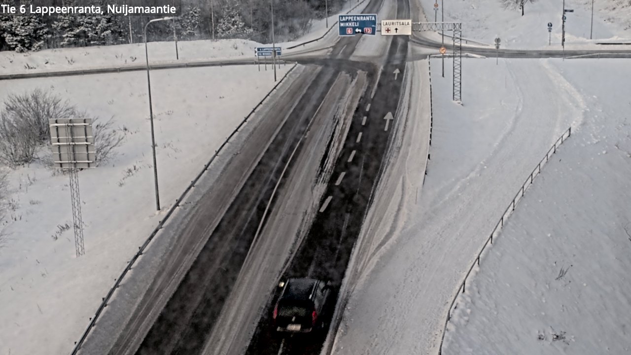 Weather Camera Image Road 6 Lappeenranta, Nuijamaantie, Lappeenranta, Etelä-Karjala