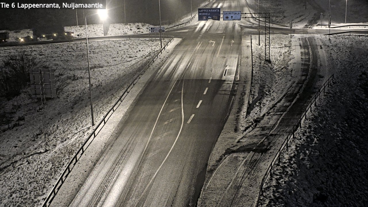 Weather Camera Image Road 6 Lappeenranta, Nuijamaantie, Lappeenranta, Etelä-Karjala