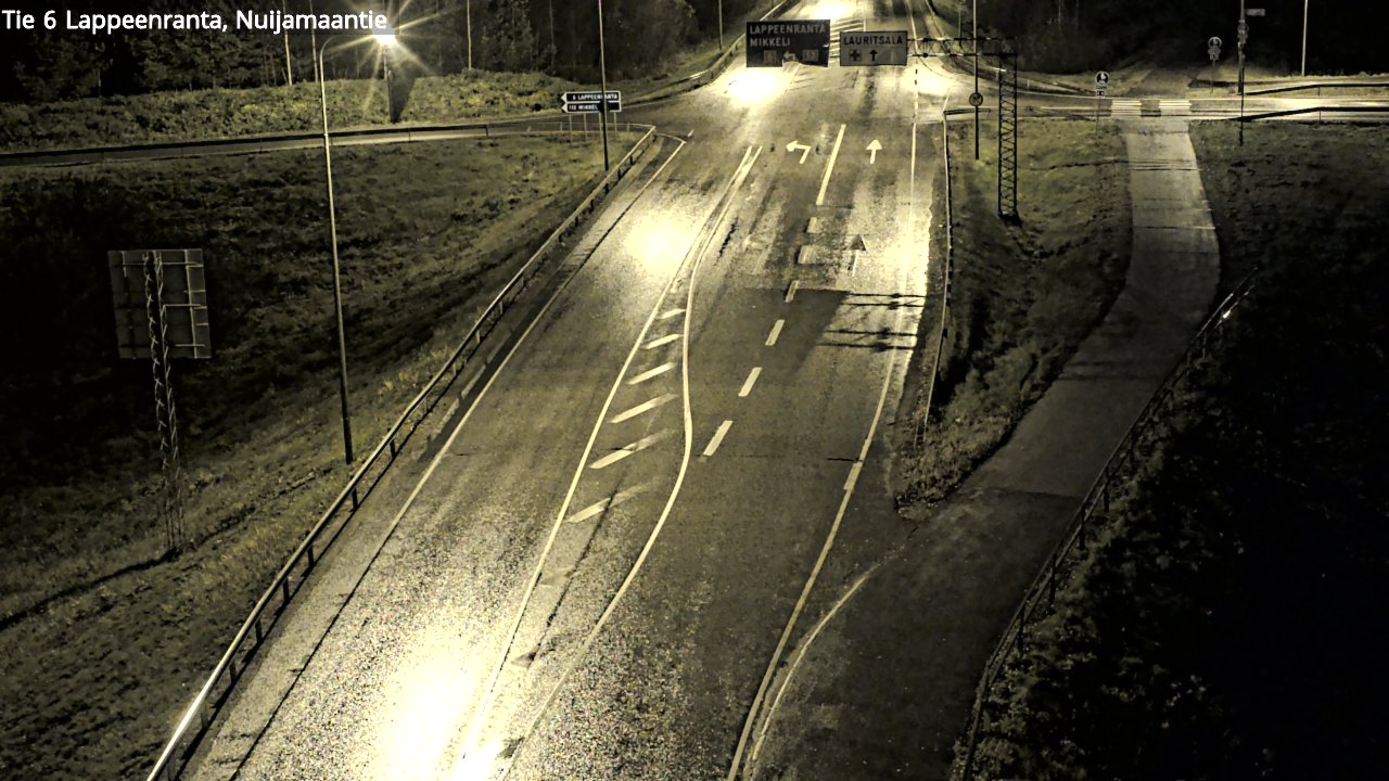 Weather Camera Image Road 6 Lappeenranta, Nuijamaantie, Lappeenranta, Etelä-Karjala