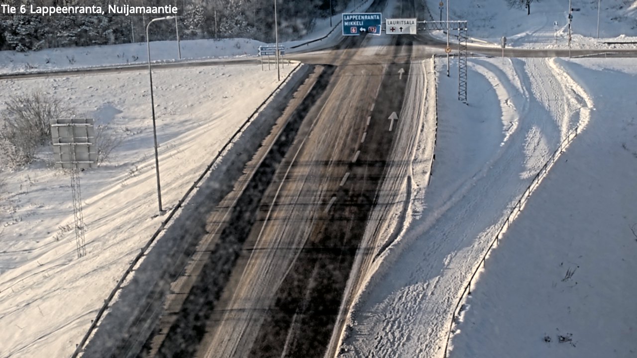 Weather Camera Image Road 6 Lappeenranta, Nuijamaantie, Lappeenranta, Etelä-Karjala