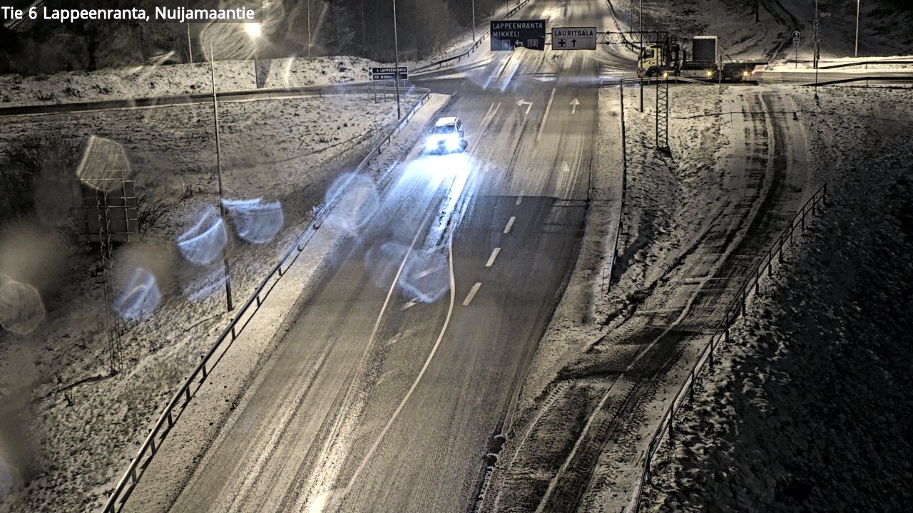 Weather Camera Image Road 6 Lappeenranta, Nuijamaantie, Lappeenranta, Etelä-Karjala