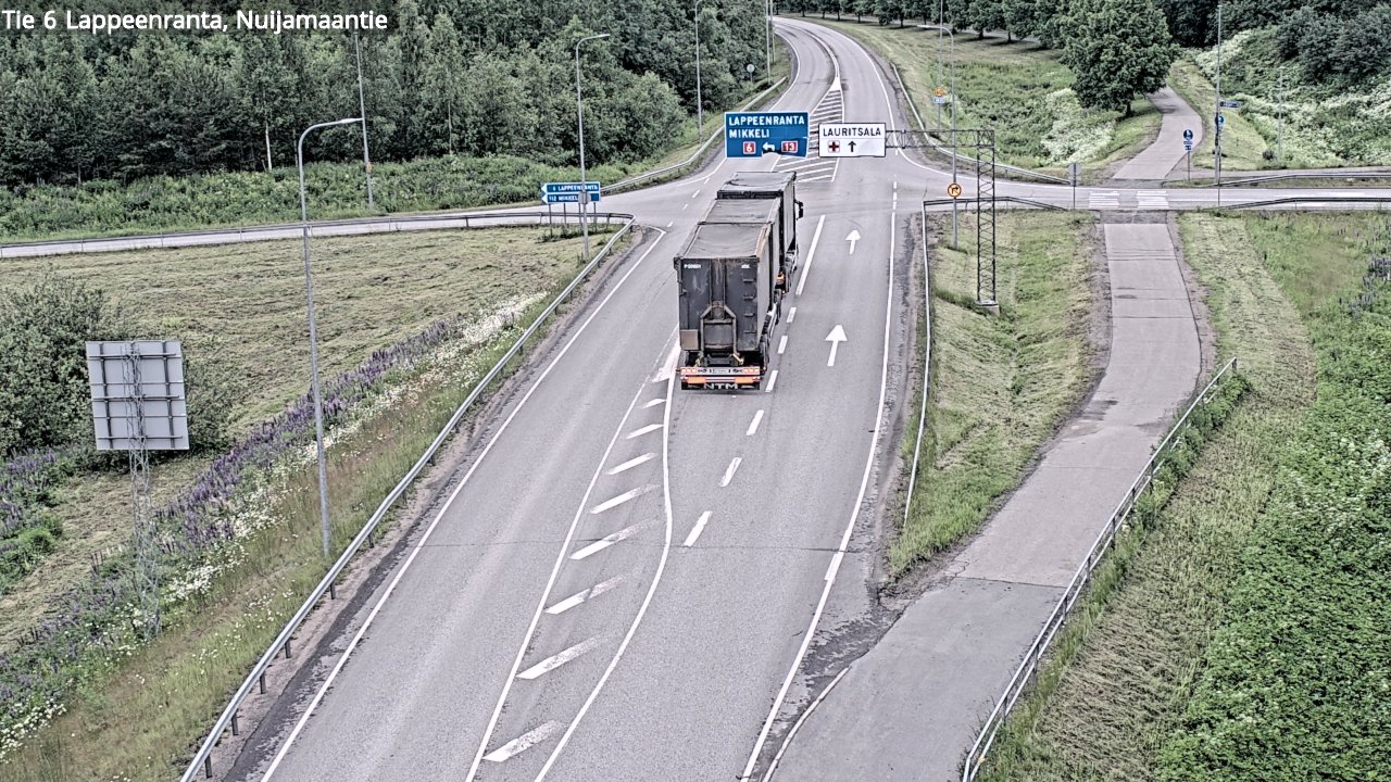 Weather Camera Image Road 6 Lappeenranta, Nuijamaantie, Lappeenranta, Etelä-Karjala