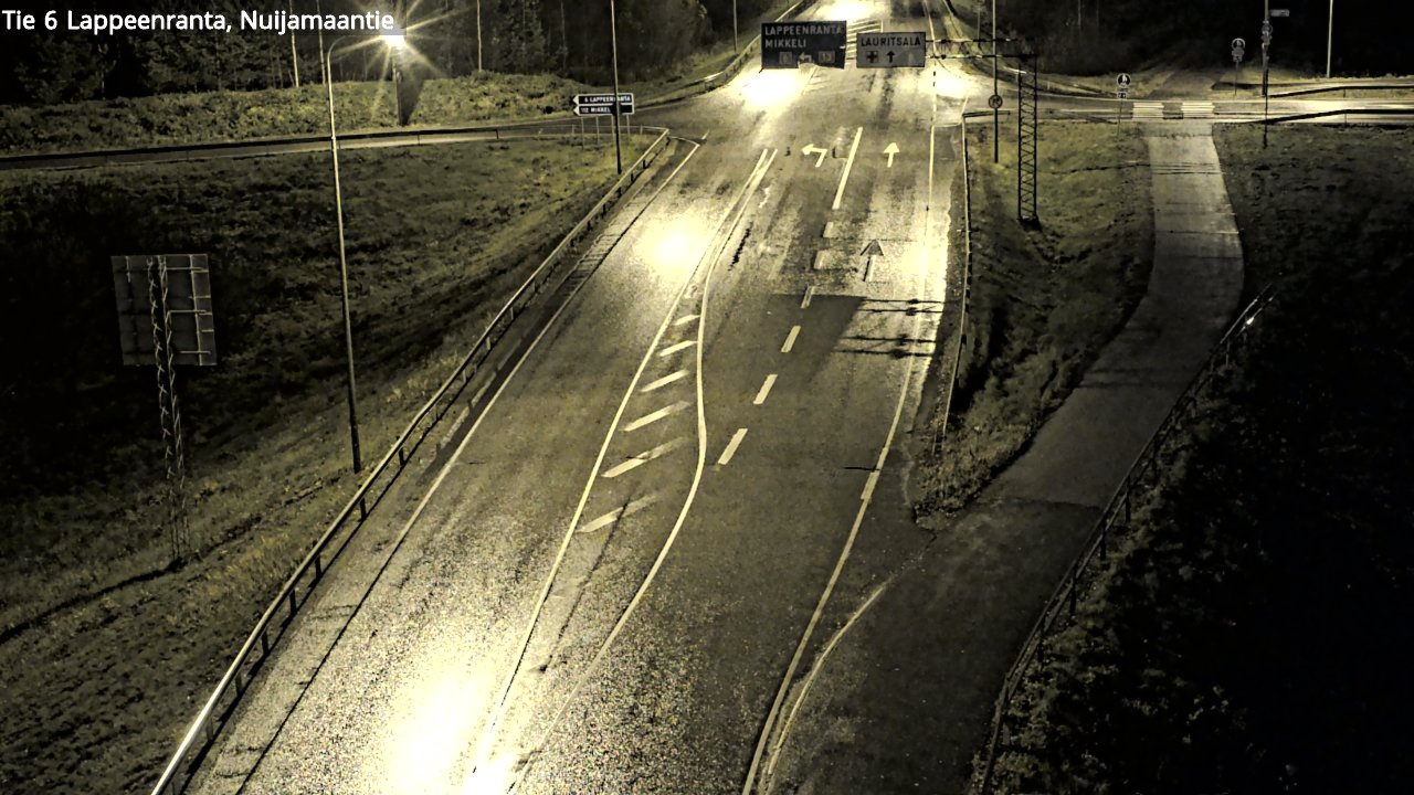 Weather Camera Image Road 6 Lappeenranta, Nuijamaantie, Lappeenranta, Etelä-Karjala