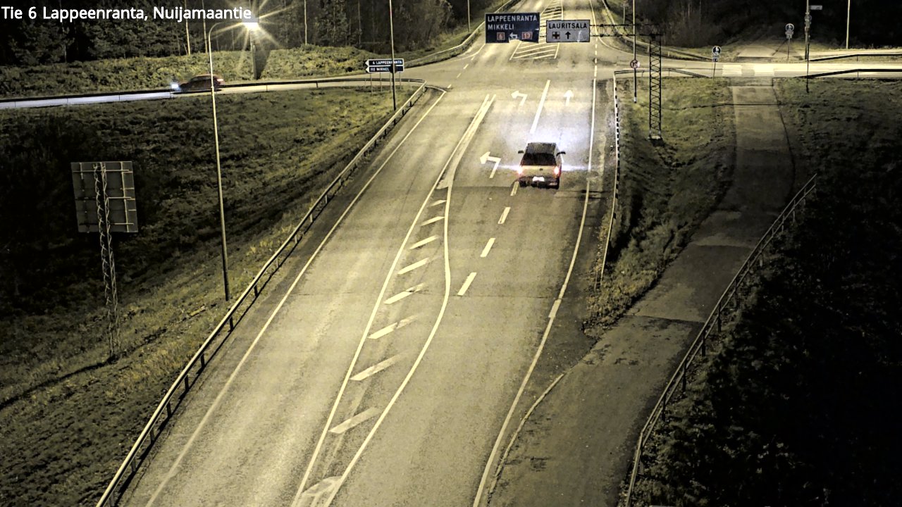 Weather Camera Image Väg 6 Villmanstrand, Nuijamaantie, Lappeenranta, Etelä-Karjala