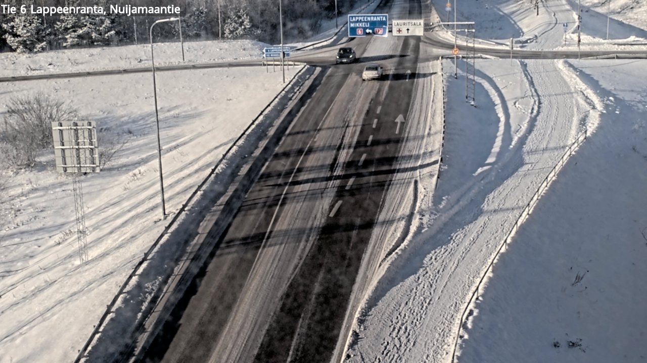 Weather Camera Image Road 6 Lappeenranta, Nuijamaantie, Lappeenranta, Etelä-Karjala