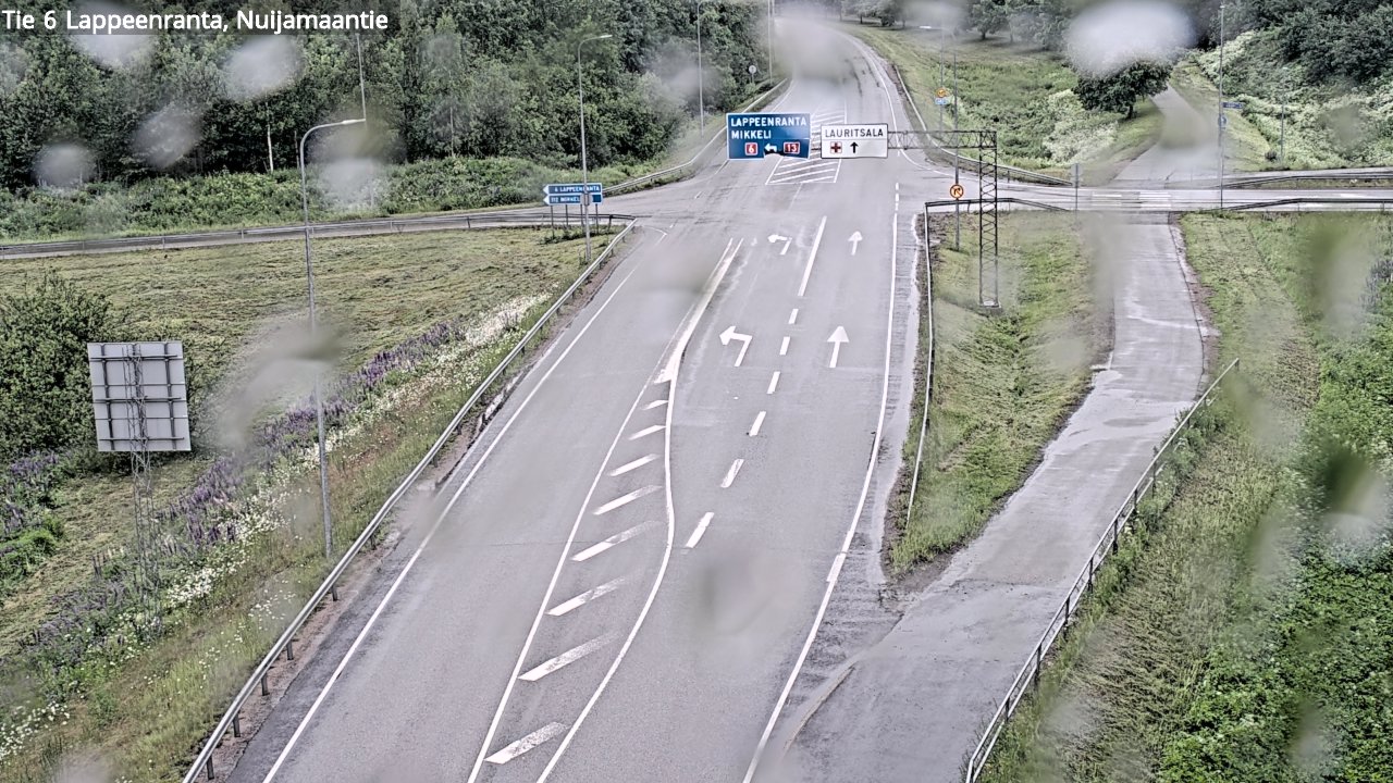 Weather Camera Image Road 6 Lappeenranta, Nuijamaantie, Lappeenranta, Etelä-Karjala