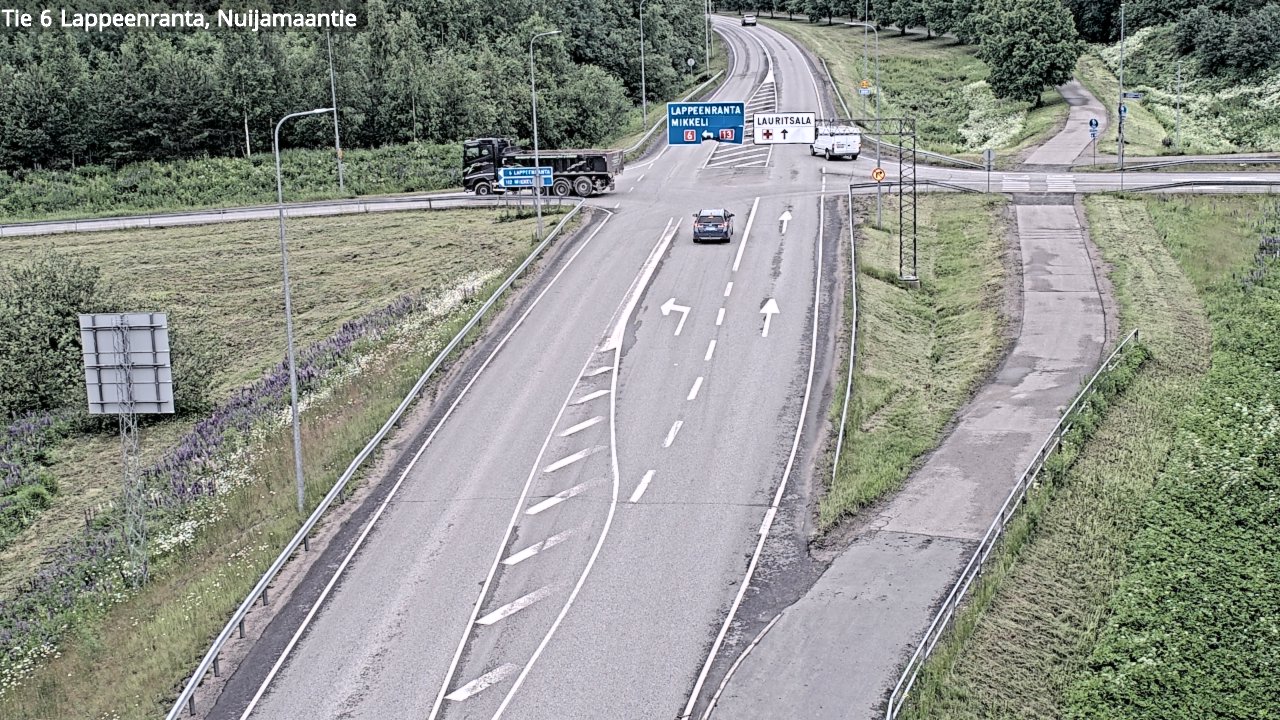 Weather Camera Image Road 6 Lappeenranta, Nuijamaantie, Lappeenranta, Etelä-Karjala