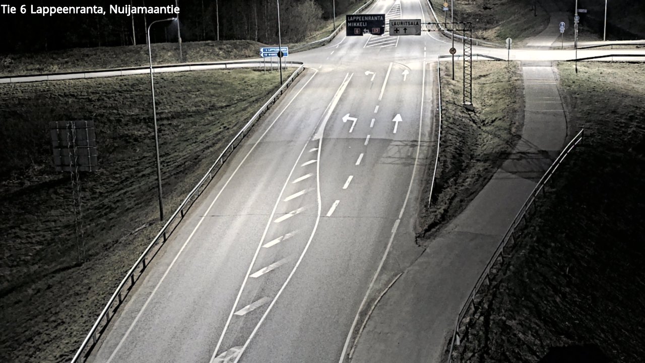 Weather Camera Image Road 6 Lappeenranta, Nuijamaantie, Lappeenranta, Etelä-Karjala