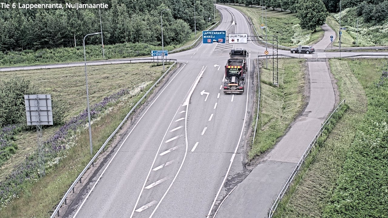 Weather Camera Image Road 6 Lappeenranta, Nuijamaantie, Lappeenranta, Etelä-Karjala