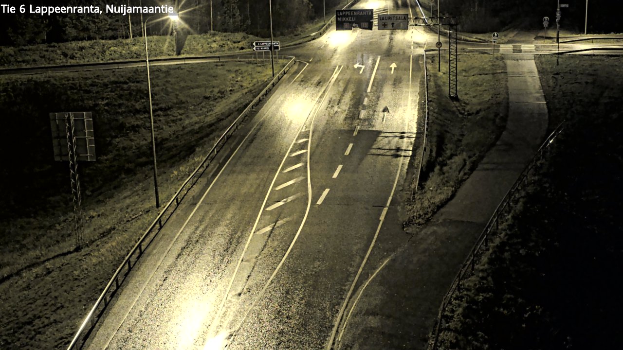 Weather Camera Image Road 6 Lappeenranta, Nuijamaantie, Lappeenranta, Etelä-Karjala