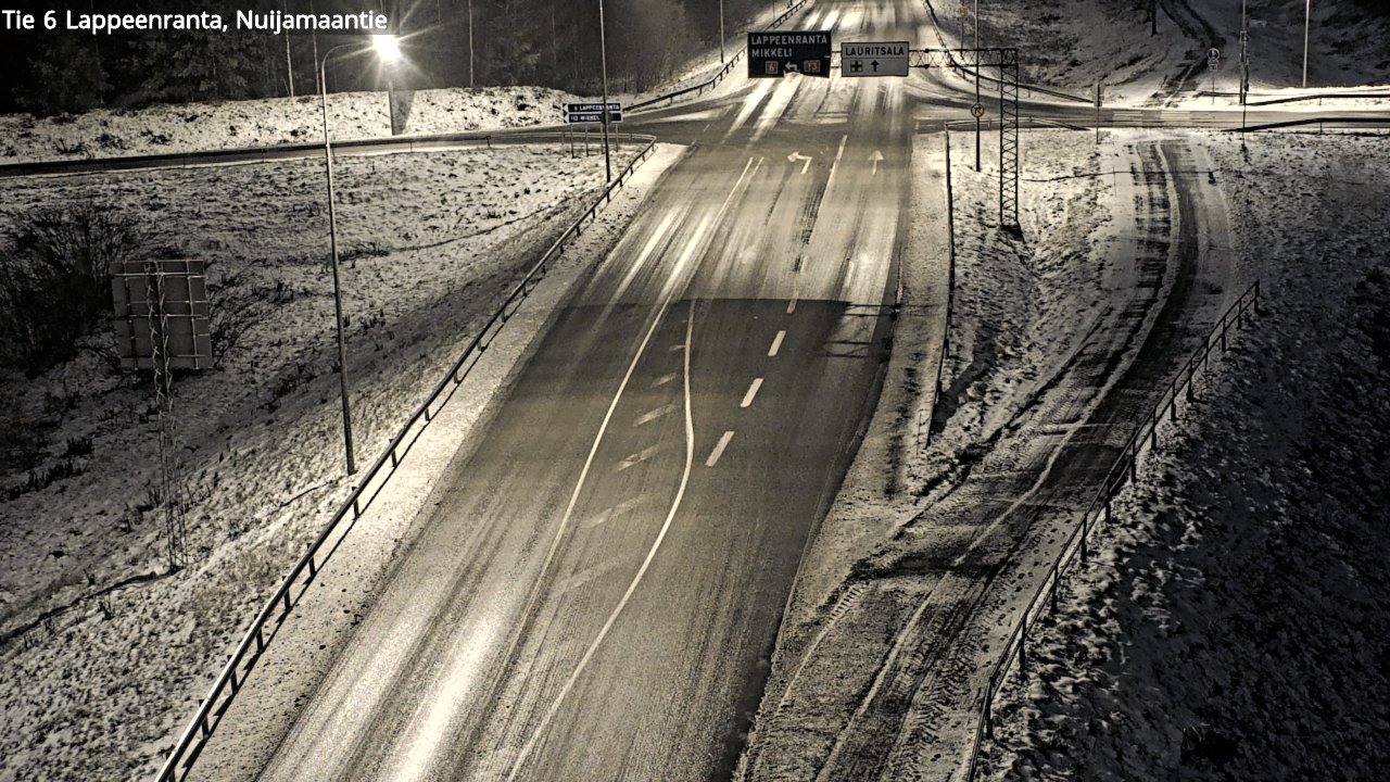 Weather Camera Image Road 6 Lappeenranta, Nuijamaantie, Lappeenranta, Etelä-Karjala