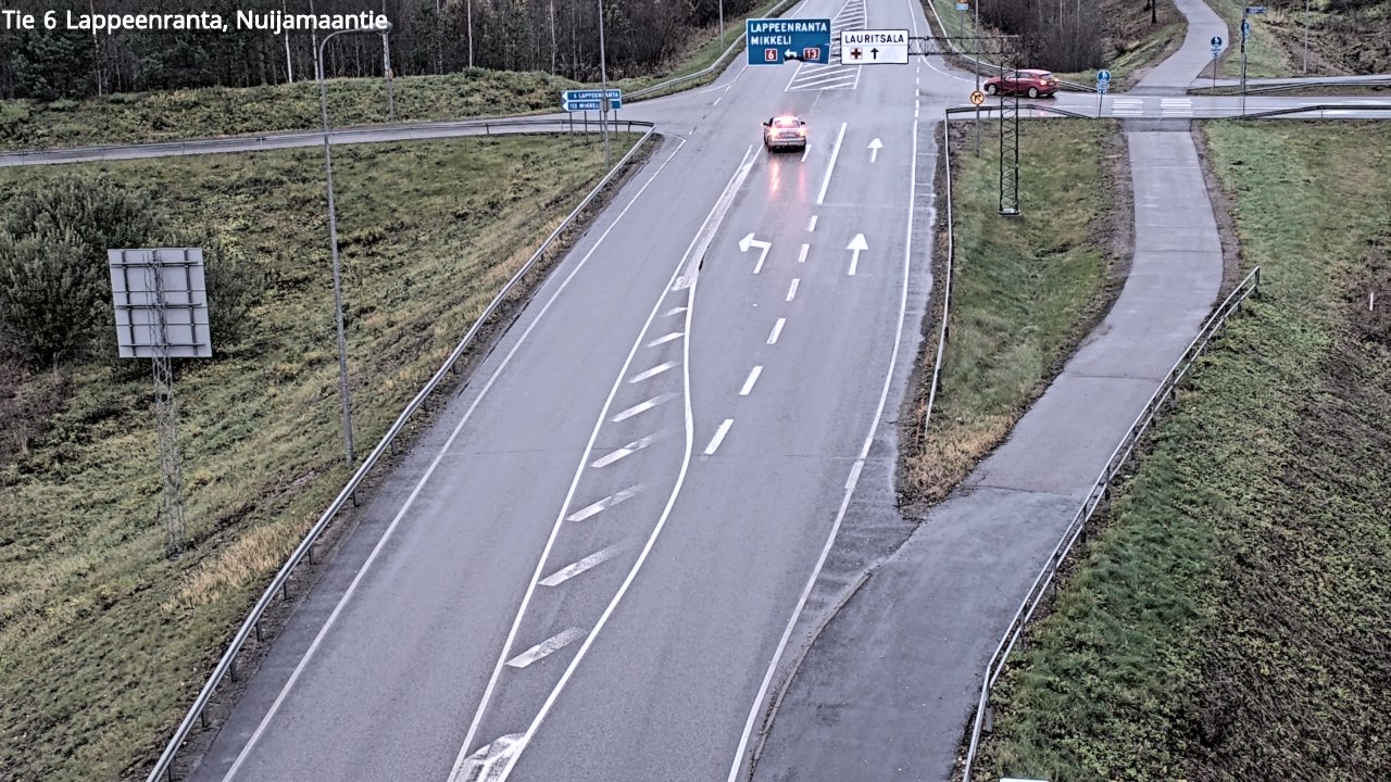 Weather Camera Image Road 6 Lappeenranta, Nuijamaantie, Lappeenranta, Etelä-Karjala