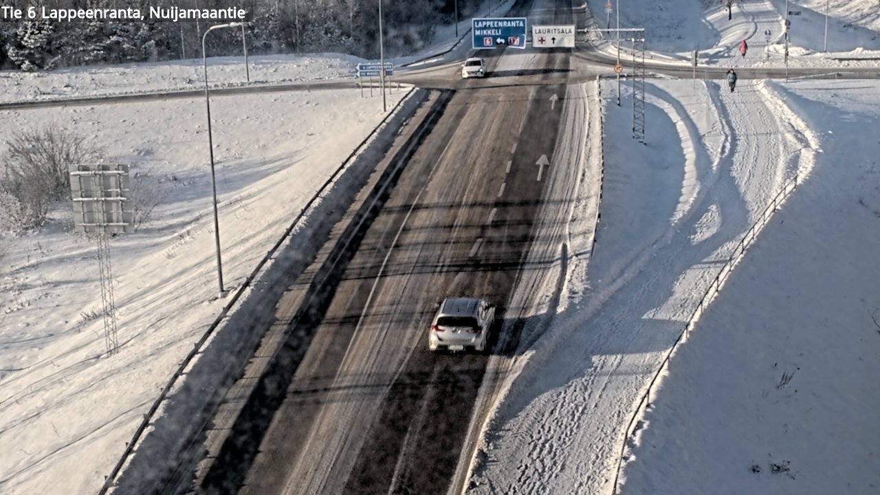 Weather Camera Image Road 6 Lappeenranta, Nuijamaantie, Lappeenranta, Etelä-Karjala