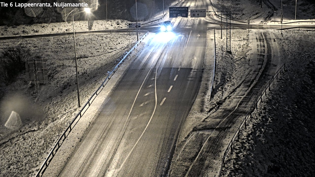 Weather Camera Image Road 6 Lappeenranta, Nuijamaantie, Lappeenranta, Etelä-Karjala