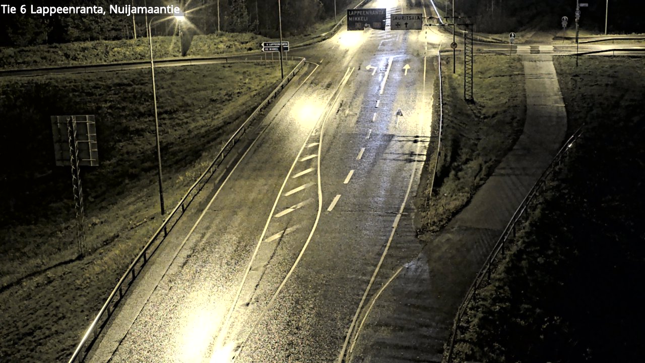 Weather Camera Image Road 6 Lappeenranta, Nuijamaantie, Lappeenranta, Etelä-Karjala
