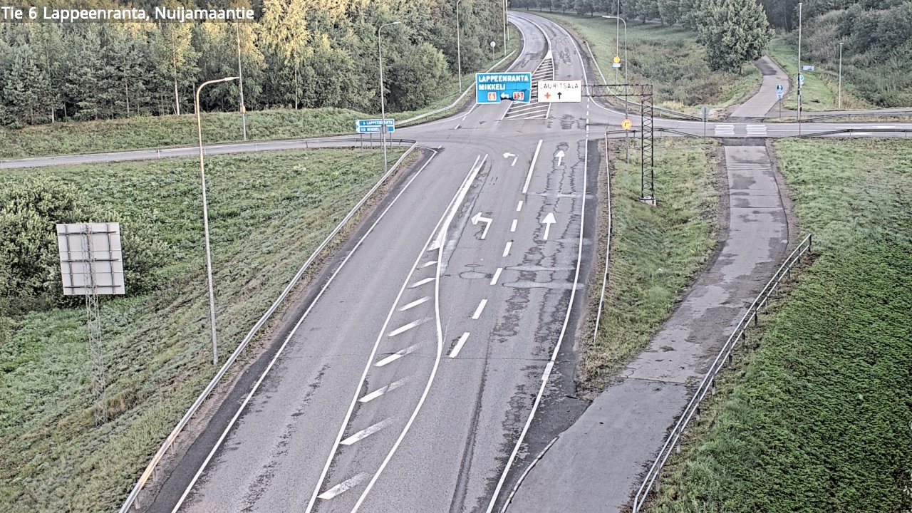 Weather Camera Image Road 6 Lappeenranta, Nuijamaantie, Lappeenranta, Etelä-Karjala