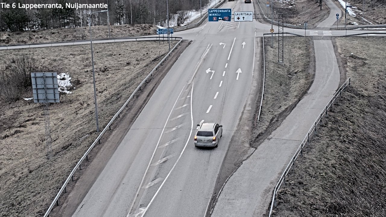Weather Camera Image Väg 6 Villmanstrand, Nuijamaantie, Lappeenranta, Etelä-Karjala