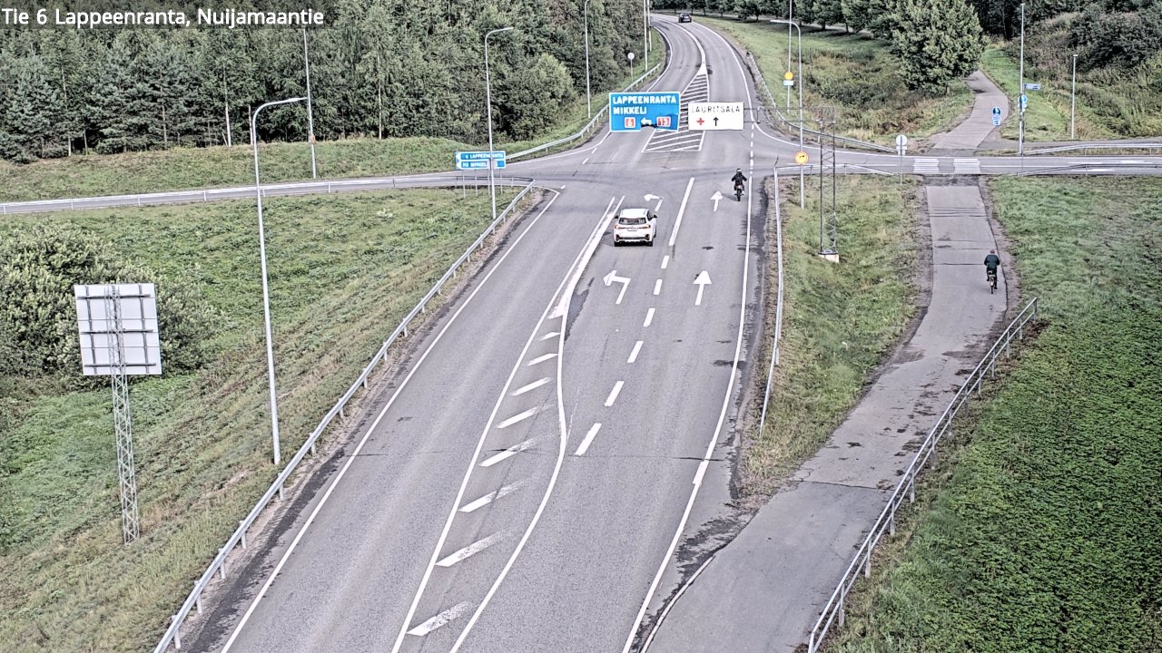 Weather Camera Image Road 6 Lappeenranta, Nuijamaantie, Lappeenranta, Etelä-Karjala