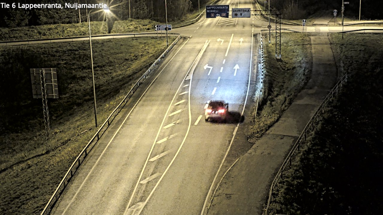 Weather Camera Image Väg 6 Villmanstrand, Nuijamaantie, Lappeenranta, Etelä-Karjala