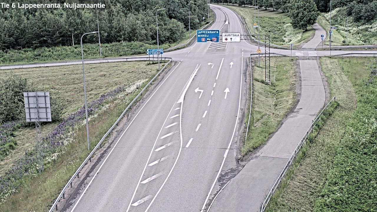 Weather Camera Image Road 6 Lappeenranta, Nuijamaantie, Lappeenranta, Etelä-Karjala