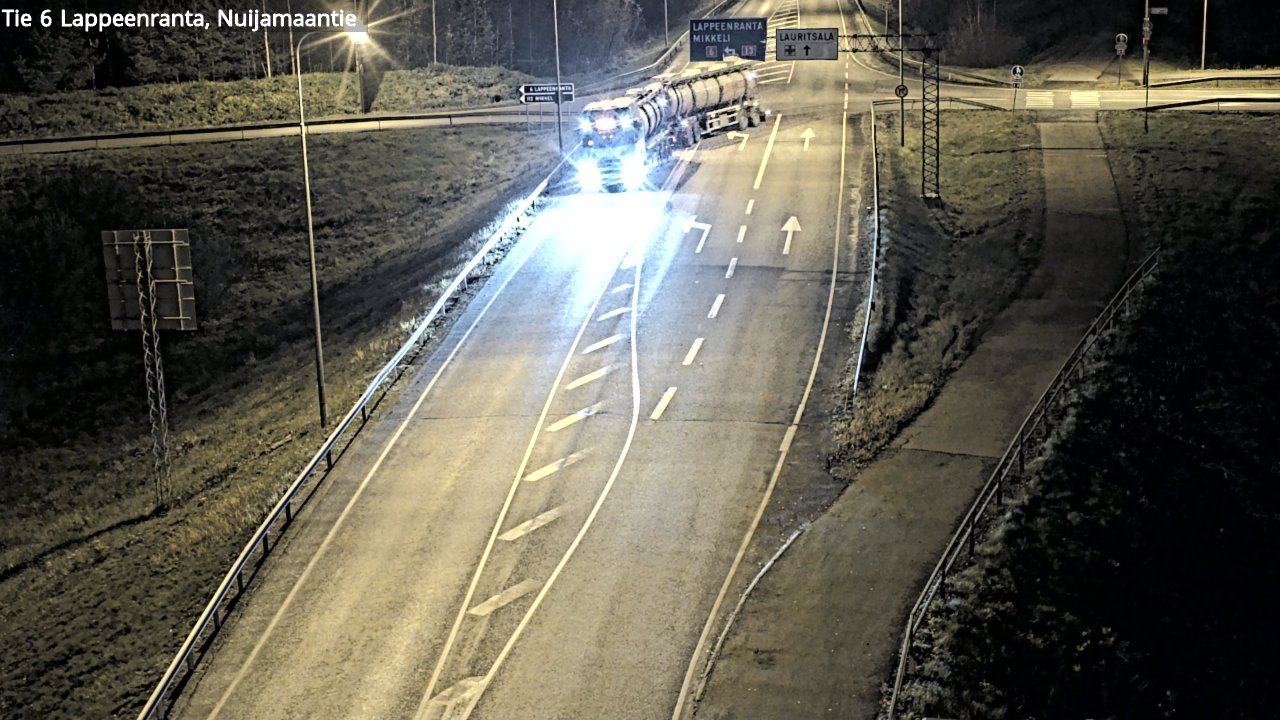 Weather Camera Image Väg 6 Villmanstrand, Nuijamaantie, Lappeenranta, Etelä-Karjala