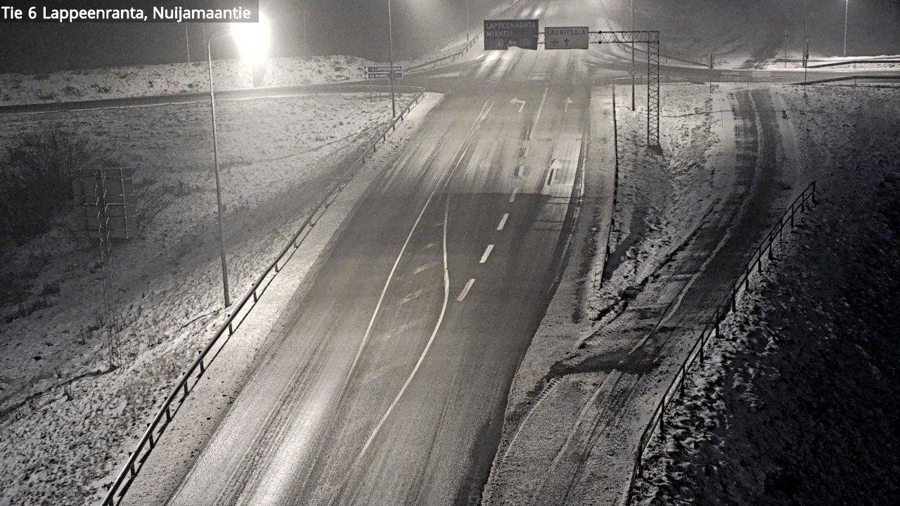 Weather Camera Image Road 6 Lappeenranta, Nuijamaantie, Lappeenranta, Etelä-Karjala