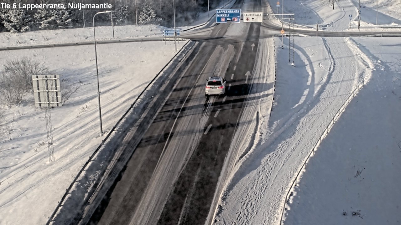 Weather Camera Image Road 6 Lappeenranta, Nuijamaantie, Lappeenranta, Etelä-Karjala