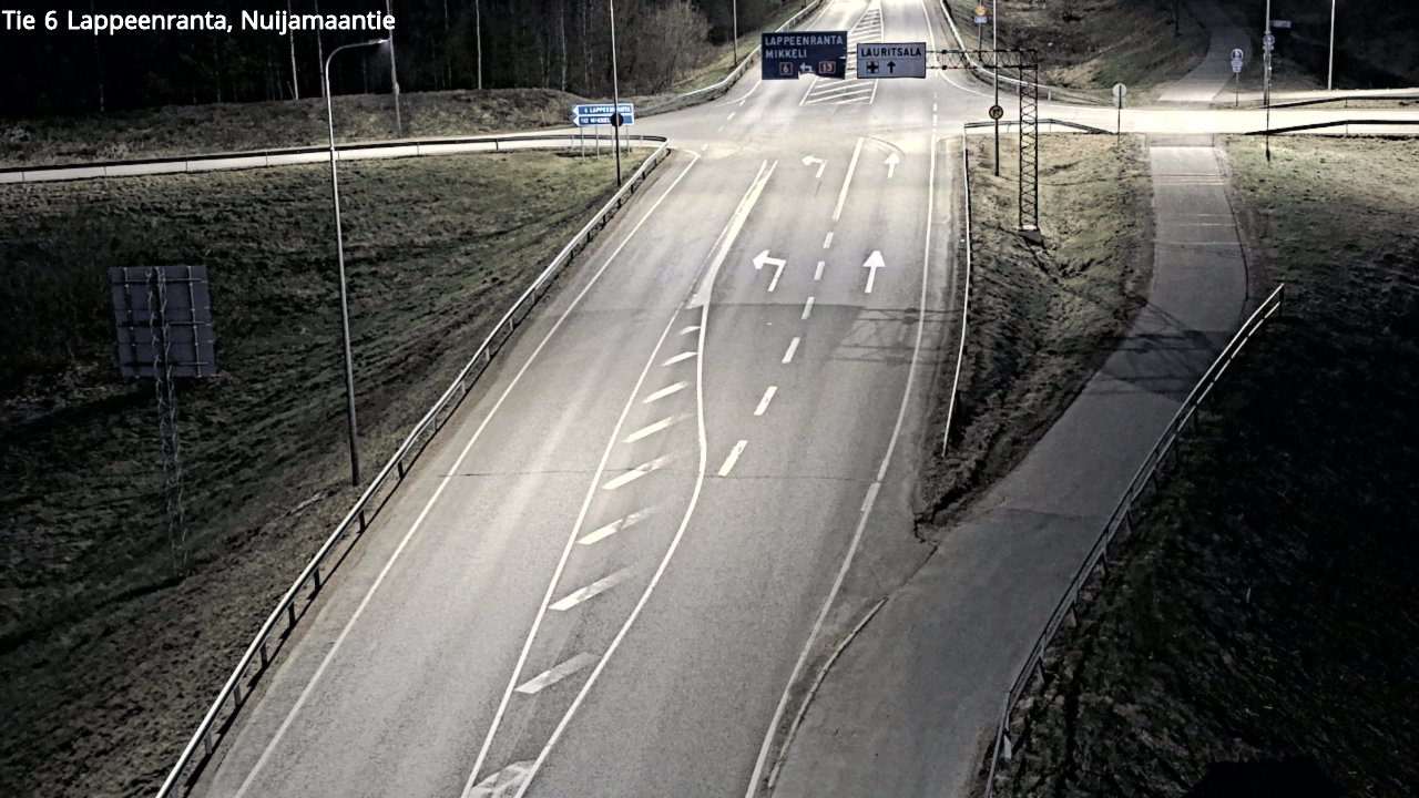 Weather Camera Image Road 6 Lappeenranta, Nuijamaantie, Lappeenranta, Etelä-Karjala
